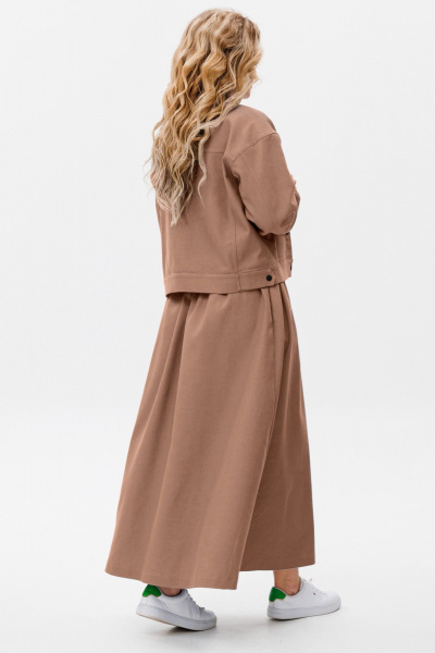 Костюм жакет и юбка на кнопках свободный и А-силуэт лето Ambera Style 2065С - фото 3