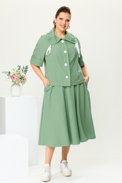 Жакет, юбка Romanovich Style 3-2670 хаки - фото 7