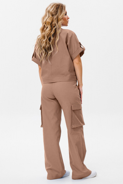 Брюки прямого силуэта из джинса с накладными карманами Ambera Style 1086С - фото 2