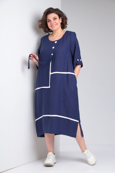 Платье Rishelie 949 темно-синий - фото 6