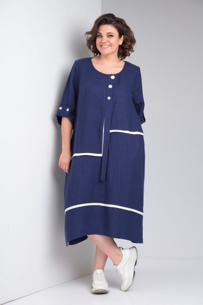 Платье Rishelie 949 темно-синий - фото 1