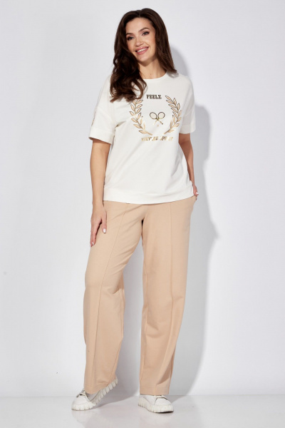 Летний комплект свободная футболка и брюки-палаццо TAiER 1194-1 - фото 1