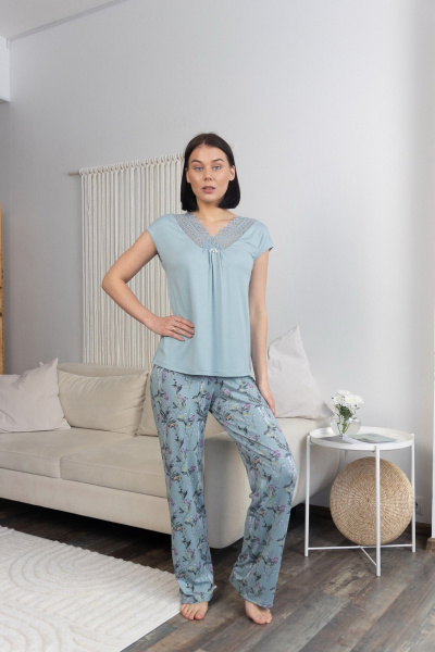 Брюки, майка Купалинка 681800.158-164 к.шалфей,набивка - фото 2