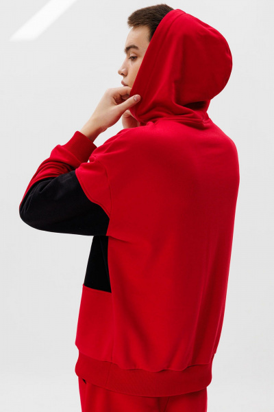 Худи с вышивкой и контрастной вставкой Athleisure GO M4072/11-02. 182-188 - фото 3