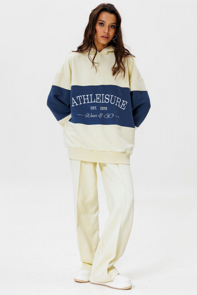 Брюки и худи летний спортивный костюм из трикотажа GO F3072/02-01. 170-176 - фото 1