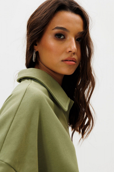 Брюки и свитшот из трикотажа с воротником для офиса и прогулок GO F3075/26-02. 170-176 - фото 2