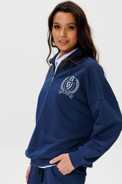 Брюки и свитшот из хлопка с вышивкой для повседневной носки GO F3077/20-01. 164-170 - фото 2