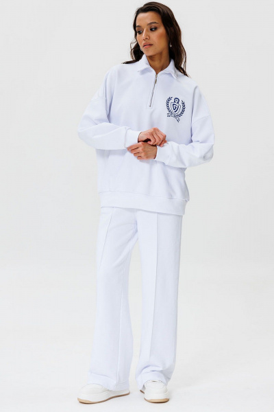 Брюки и свитшот из трикотажа с воротником для летней одежды GO F3077/01-01. 170-176 - фото 7