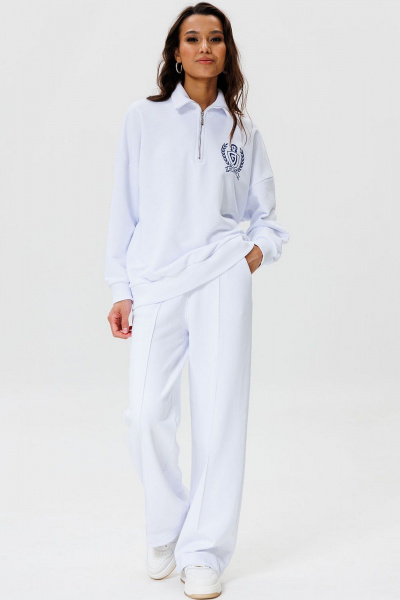 Брюки и свитшот из трикотажа с воротником для летней одежды GO F3077/01-01. 170-176 - фото 1