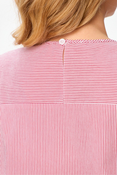Блуза с коротким рукавом из текстиля для летнего гардероба DaLi 4228 бело_красный - фото 6