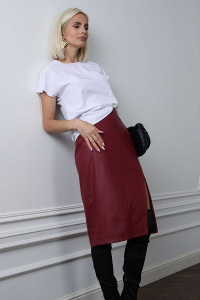 Классическая белая женская блузка из текстиля для круглый год MIRSINA FASHION 1618 белый - фото 5