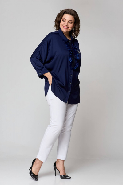 Блуза Solomeya Lux 942а темно-синий - фото 5