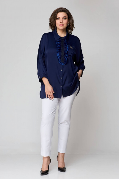 Блуза Solomeya Lux 942а темно-синий - фото 2