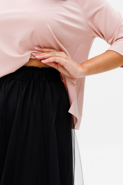 Блуза, юбка Mubliz 137 пудра - фото 9