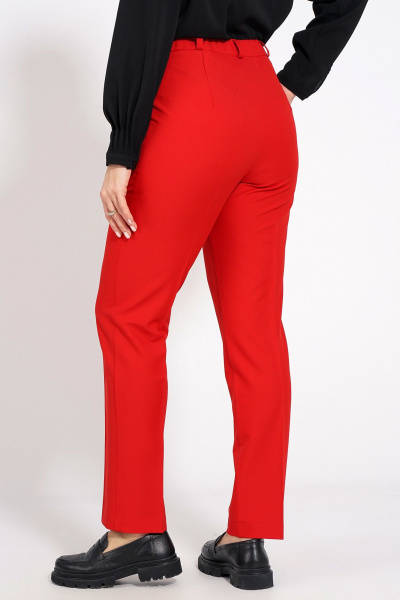 Красные летние брюки классического кроя из текстиля Медея и К 2209 красный - фото 3