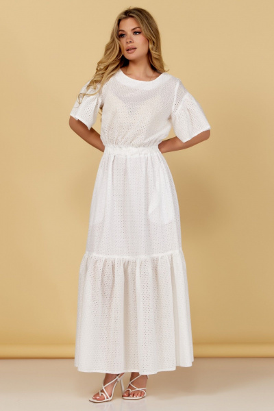 Летнее максиплатье с карманами и поясом Медея и К 2256 - фото 8