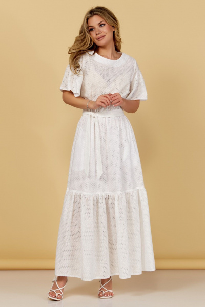 Летнее максиплатье с карманами и поясом Медея и К 2256 - фото 4