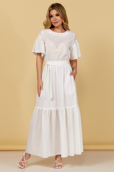 Летнее максиплатье с карманами и поясом Медея и К 2256 - фото 3