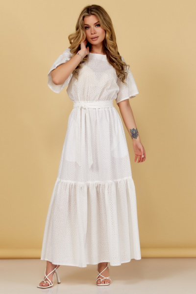 Летнее максиплатье с карманами и поясом Медея и К 2256 - фото 2