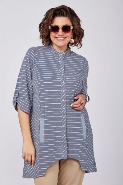 Блуза SOVITA 1186 голубой - фото 9