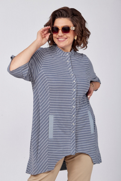 Блуза SOVITA 1186 голубой - фото 8