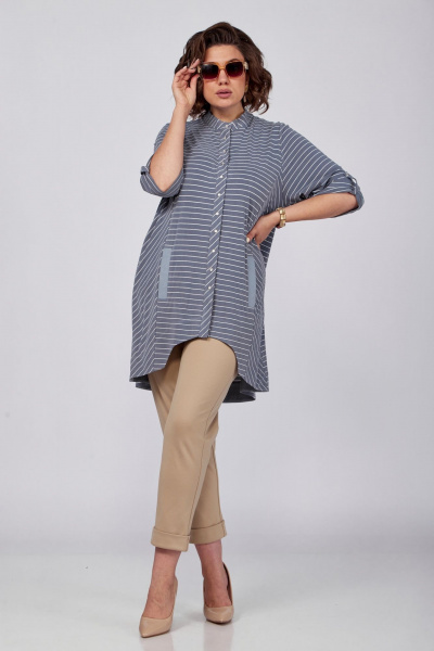 Блуза SOVITA 1186 голубой - фото 7