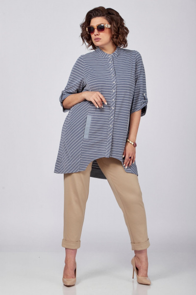 Блуза SOVITA 1186 голубой - фото 5