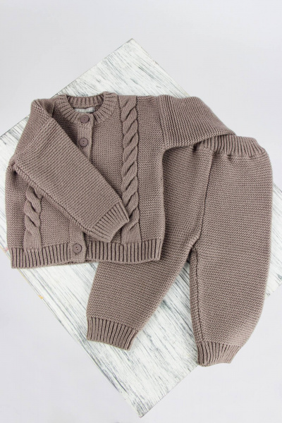 Детский демисезонный комплект из жакета и брюк Полесье С6764-23 4С0663-Д43 92 бархан - фото 1