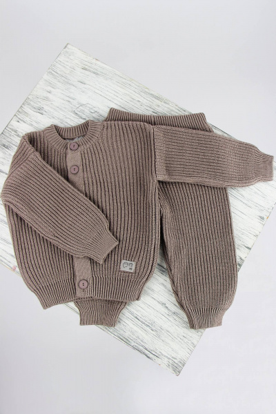 Детский комплект из шерсти и трикотажа с брюками и жакетом Полесье С6761-23 4С0662-Д43 92 бархан - фото 1