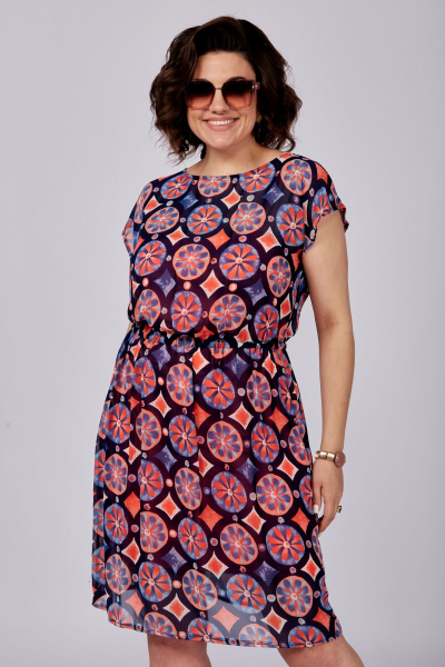 Платье по линии талии с комбинированной отделкой и удлиненными бретелями SOVITA 1189-2 - фото 8