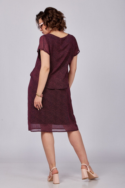 Платье прямого силуэта с трикотажной подкладкой и свободным кроем SOVITA 1190 - фото 2