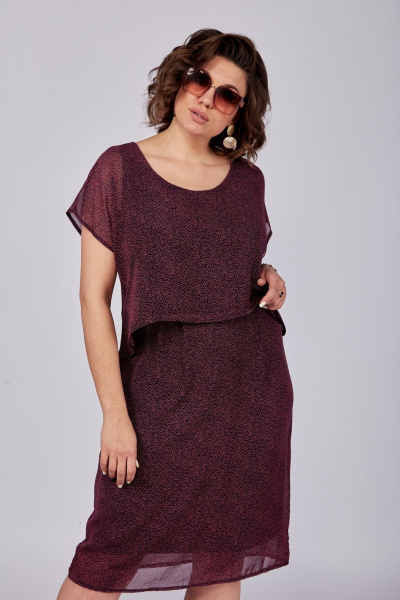 Платье прямого силуэта с трикотажной подкладкой и свободным кроем SOVITA 1190 - фото 7