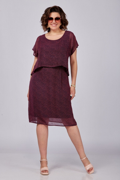 Платье прямого силуэта с трикотажной подкладкой и свободным кроем SOVITA 1190 - фото 4