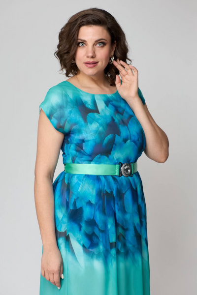 Платье нарядное из шифона с карманами и поясом Solomeya Lux 959 - фото 6