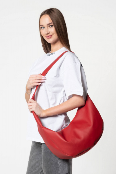 Красная экокожаная сумка стильная на каждый день MT.Style Dolly RED - фото 5