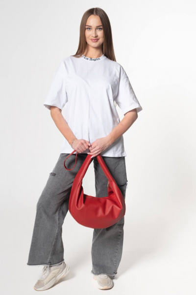 Красная экокожаная сумка стильная на каждый день MT.Style Dolly RED - фото 2