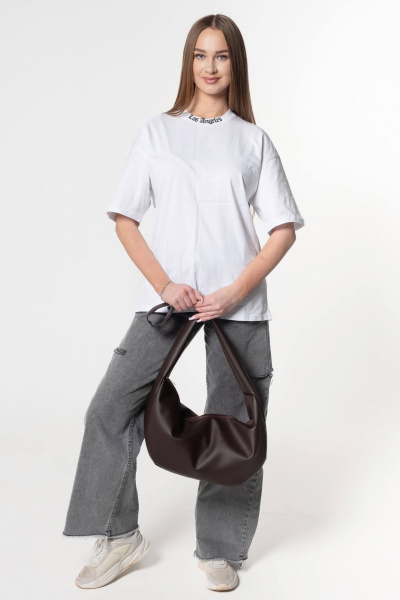 Коричневая стильная сумка из экокожи для ежедневного образа MT.Style Dolly BROWN - фото 2