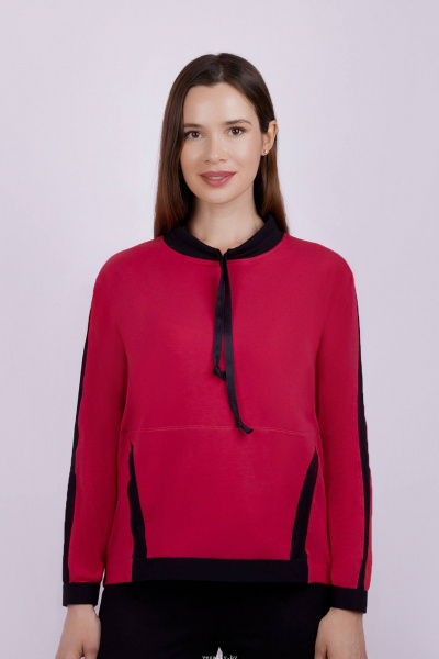 Круглогодичный спортивный трикотажный джемпер Verally 441-1 барбарис - фото 1