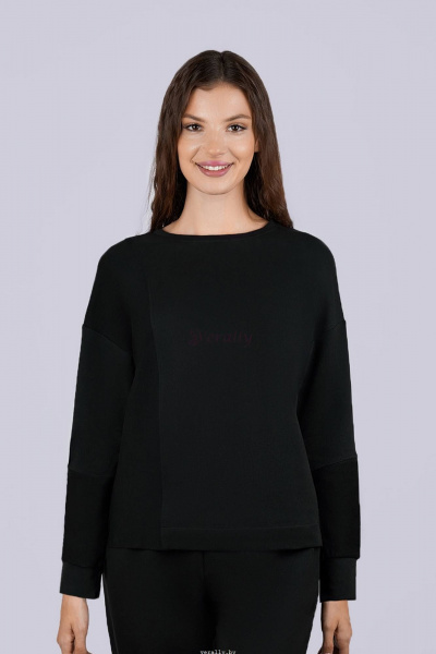 Джемпер черный на каждый день Verally 4011-1 черный - фото 1