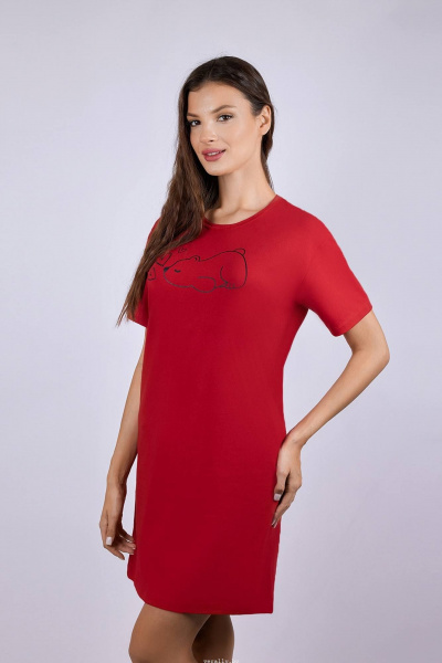 Сорочка хлопковая с принтом домашняя Verally 392-2 умка - фото 3