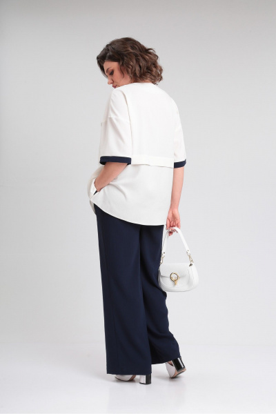 Блуза, брюки Lady Secret 2943 молочный+синий - фото 7