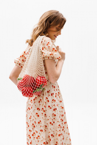 Платье EOLA 2601 бежевый_принт - фото 7