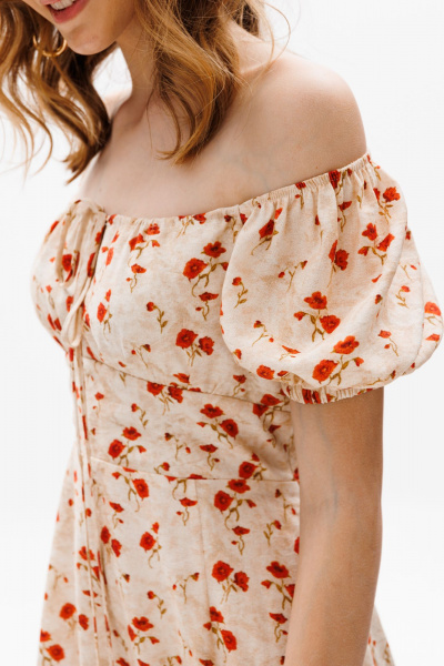 Платье EOLA 2601 бежевый_принт - фото 6