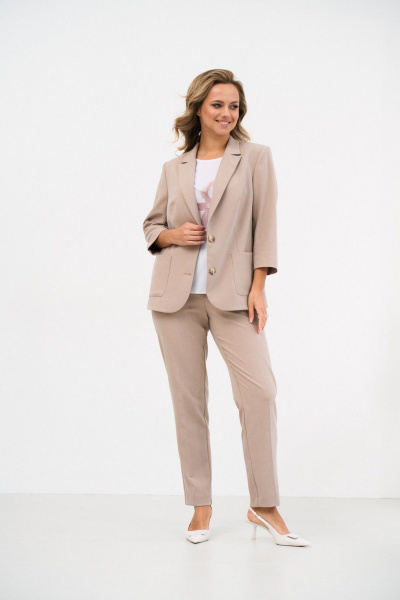 Блуза, брюки, жакет Avord V3780 бежевый - фото 12