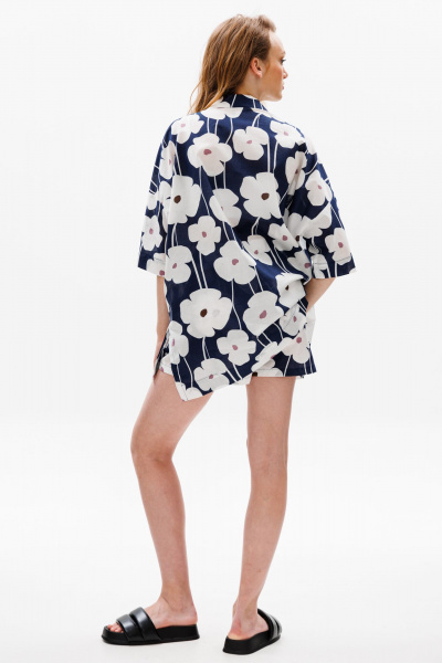 Блуза, шорты EOLA 2627 синий_принт - фото 3