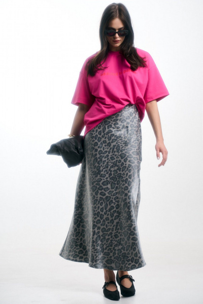 Юбка MilMil 1118 серый_леопард - фото 1
