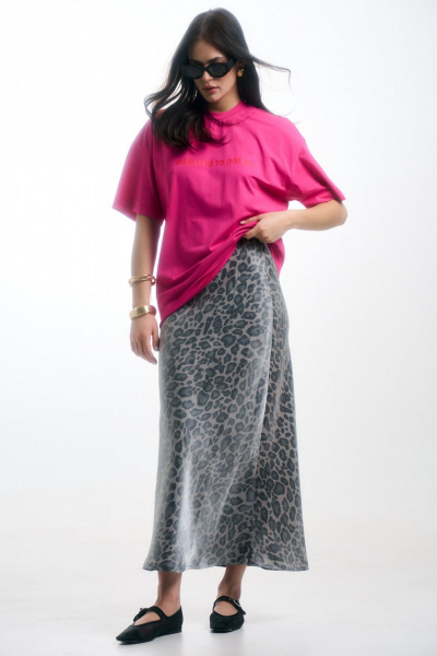 Юбка MilMil 1118 серый_леопард - фото 4