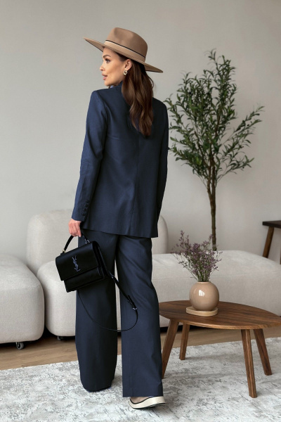Брюки, жакет Dilana VIP 1992 темно-синий - фото 2