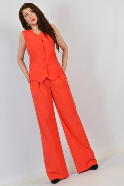 Брюки, жилет Patriciа 01-5605-2 алый - фото 2