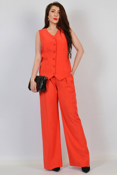 Брюки, жилет Patriciа 01-5605-2 алый - фото 1